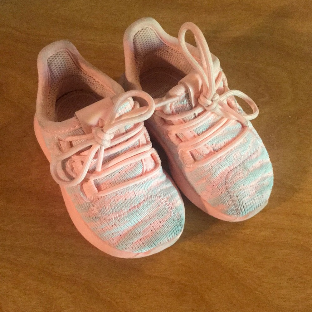 Adidas toddler baby tennis shoes pink